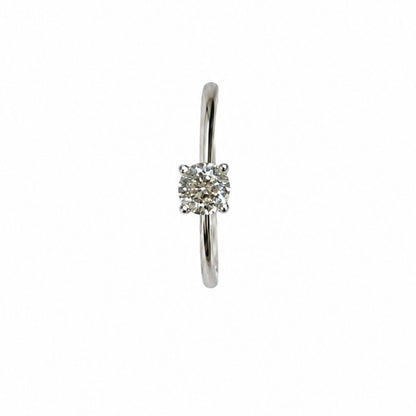 Solitaire Diamond Ring in White Gold