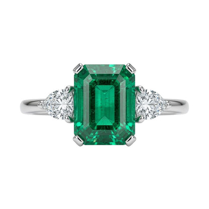 Emerald Trilogy Diamond Ring