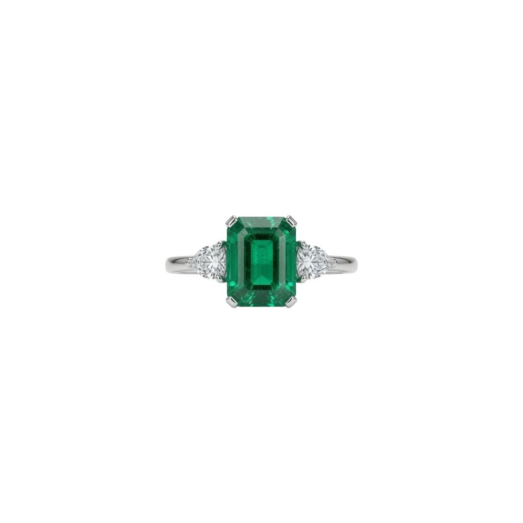 Emerald Trilogy Diamond Ring