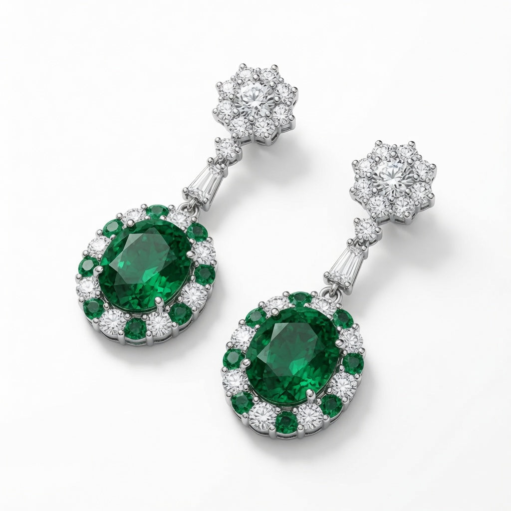 Emerald Drop Earrings