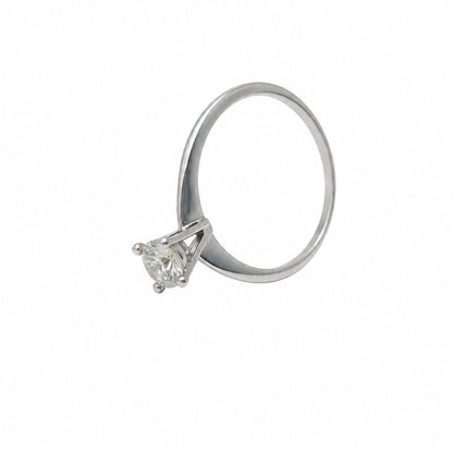 Solitaire Diamond Ring in White Gold