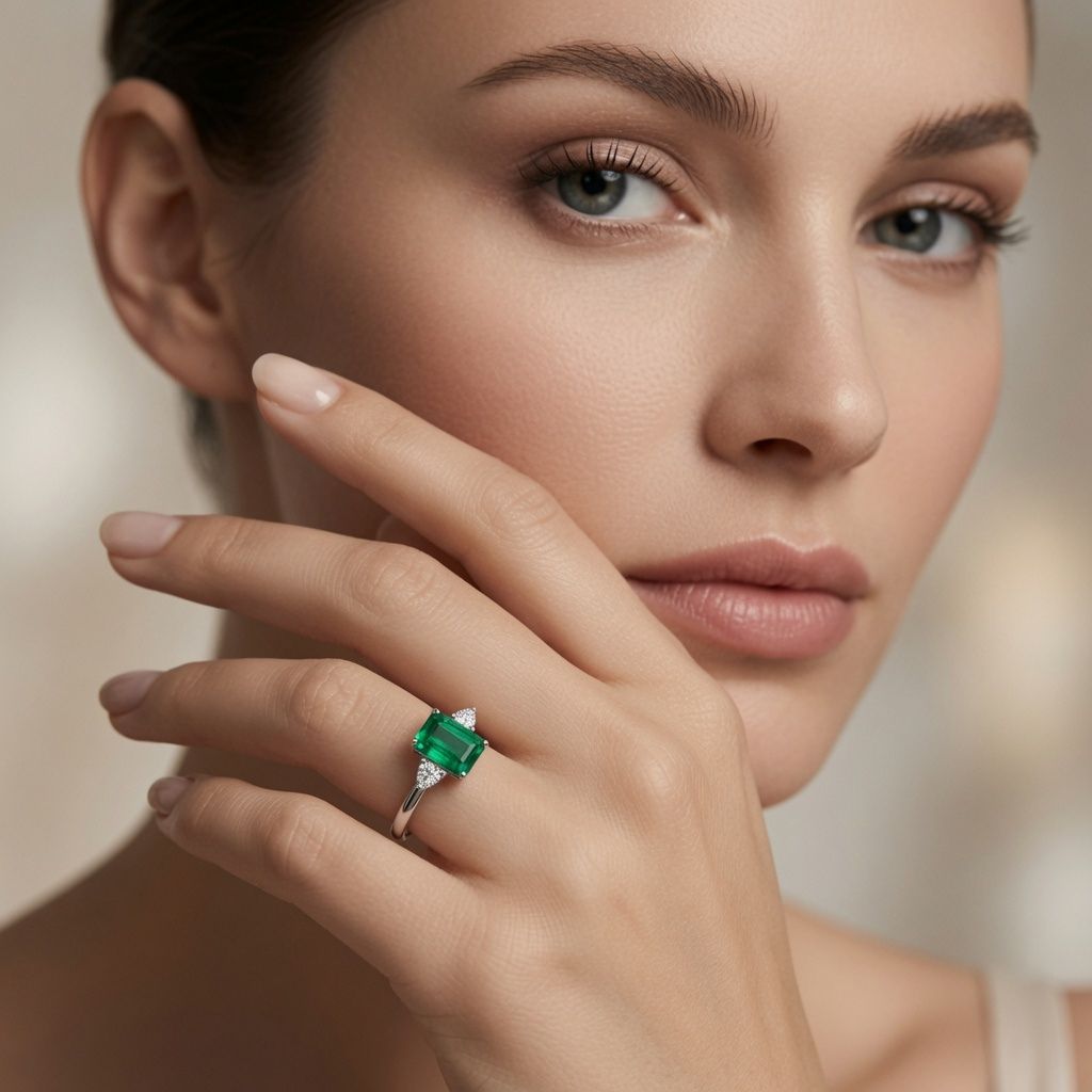Emerald Trilogy Diamond Ring