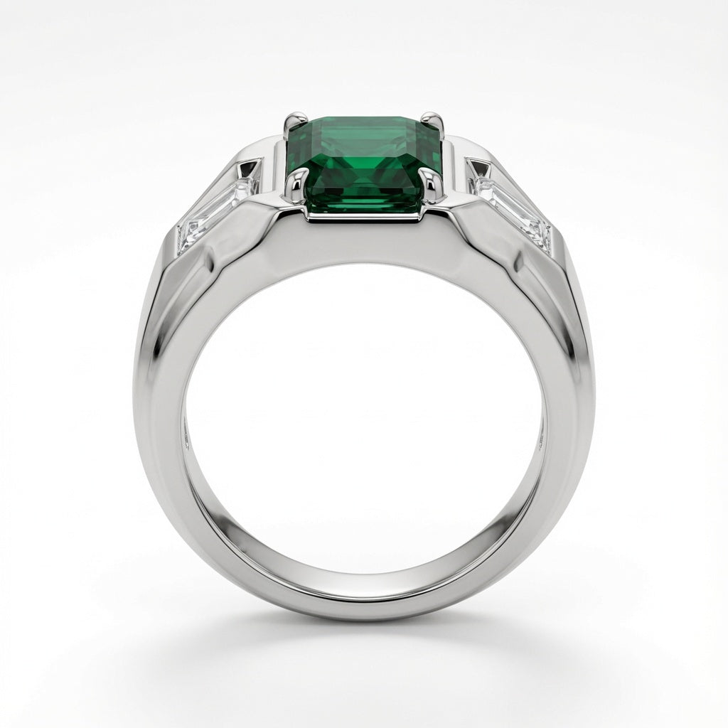 Emerald Men’s Statement Ring