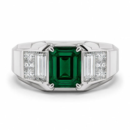Emerald Men’s Statement Ring