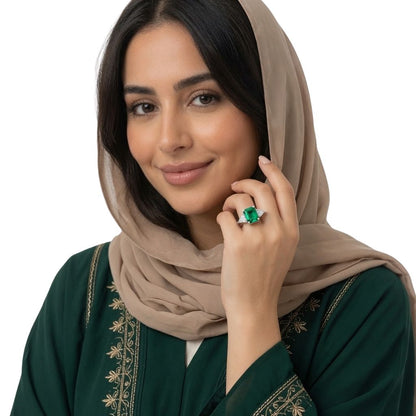 Emerald Trilogy Diamond Ring